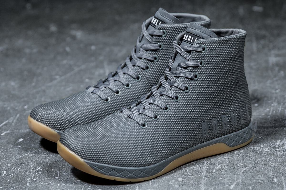 Nobull Superfabric High-Top Women's Trainers Dark Grey | Australia (AU0127)